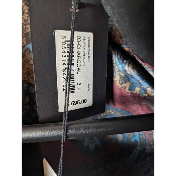 NWT TED BAKER Alamo Three Botton Overcoat in Charcoal Size 3 - Picture 5 of 6